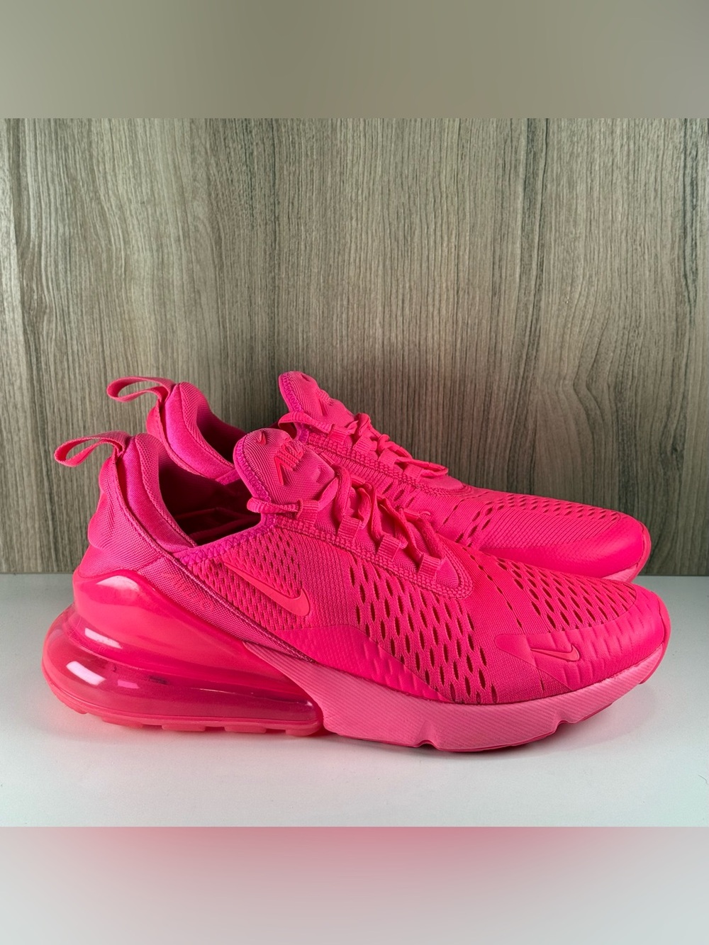 Nike Air Max 270 Bright Triple Pink Running Shoes FD0293-600 Women’s Size 9.5